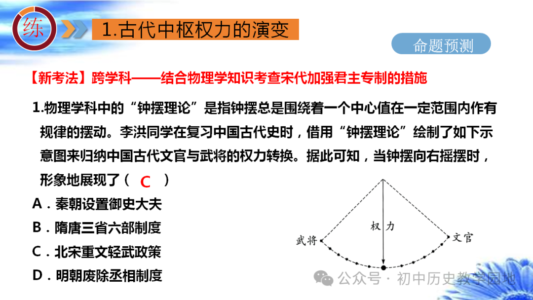 中考热点:专题28 中国古代政治 第12张