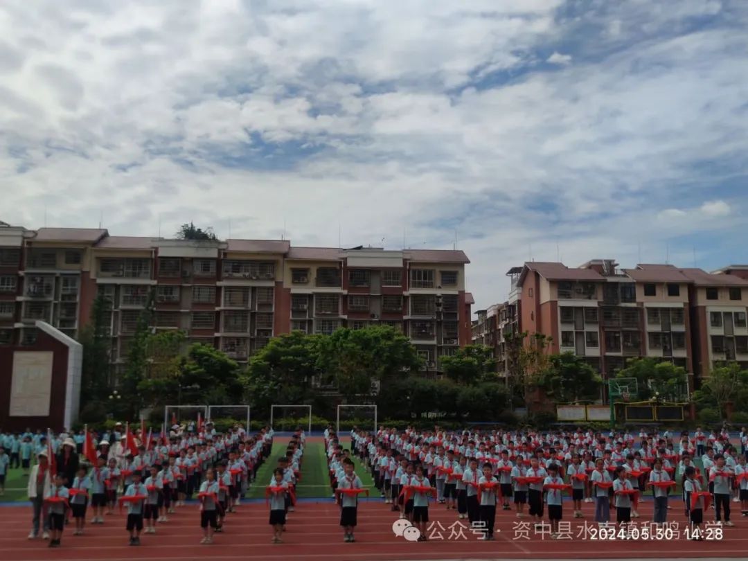 星星火炬 代代相传——资中县水南镇和鸣小学2022届少先队第三批次和2023届少先队第一批次少先队员入队仪式 第9张