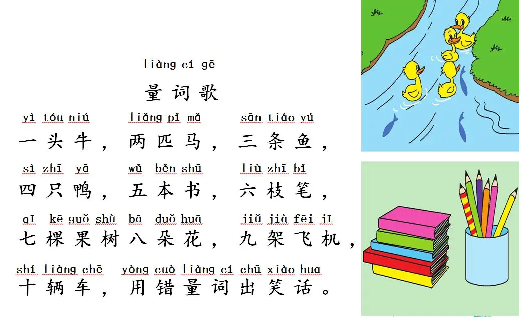 小学低年级量词儿歌+量词积累运用知识汇总,掌握基础! 第1张