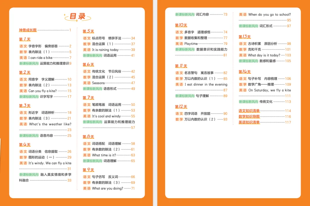 重磅新品|小学暑假28天规划,复习期末重点,衔接新学期,语数英都包含! 第5张