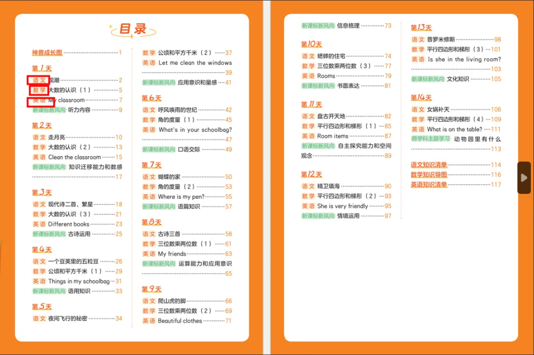 重磅新品|小学暑假28天规划,复习期末重点,衔接新学期,语数英都包含! 第7张