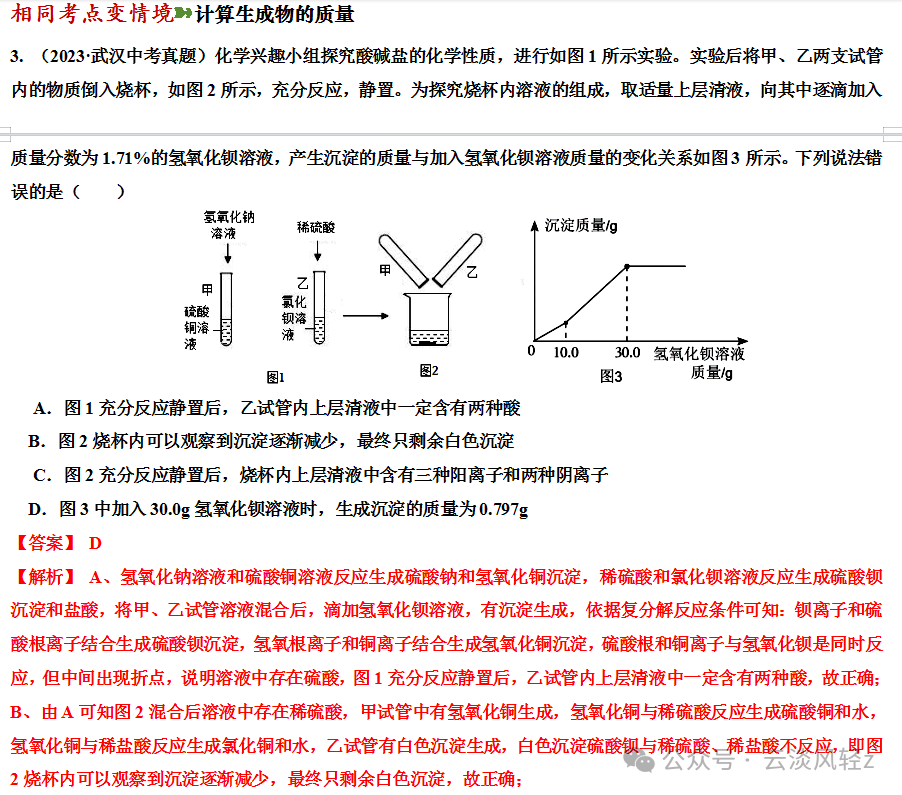 中考化学答题技巧3-----坐标曲线题 第28张