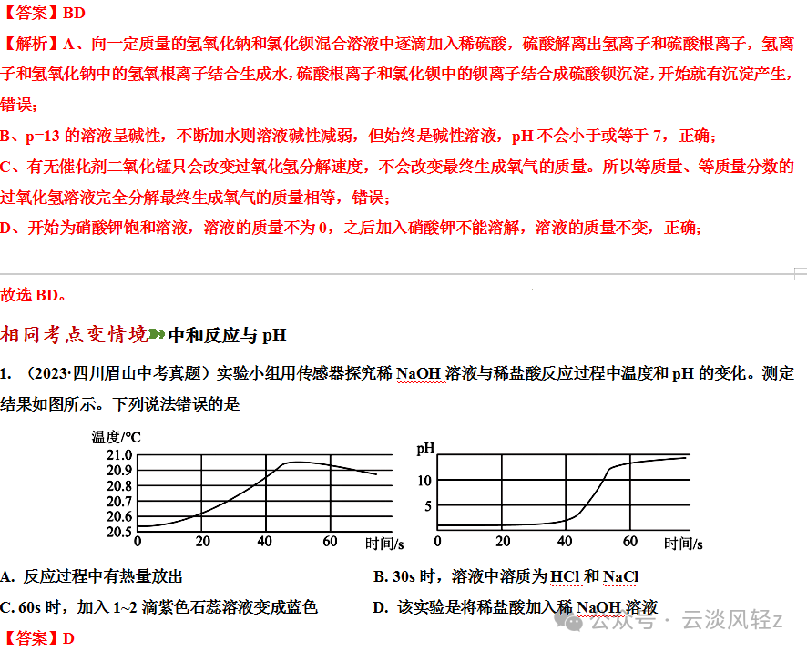 中考化学答题技巧3-----坐标曲线题 第21张