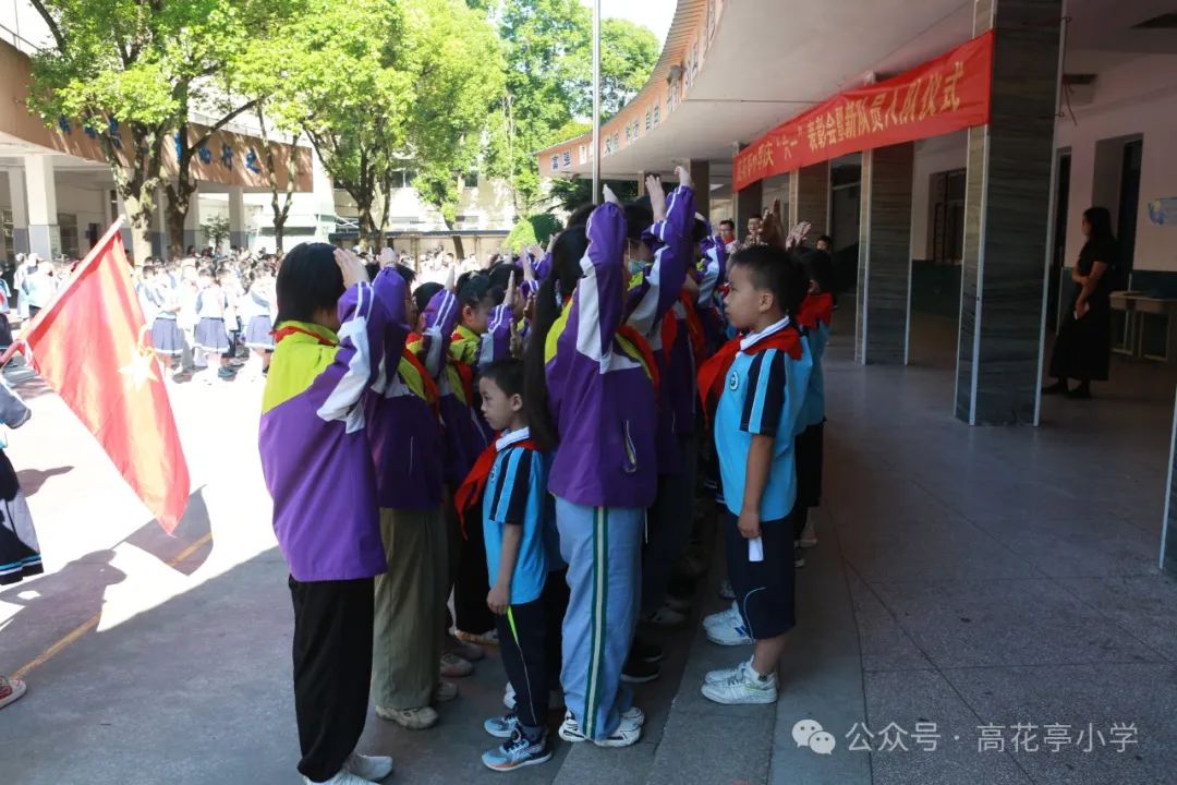 高花亭小学成功举办新队员入队仪式暨表彰大会 第20张