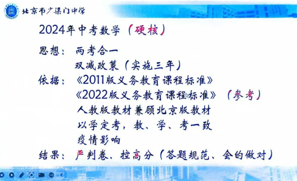 2024年中考数学严判卷、控高分!长沙如何应对新形势? 第1张