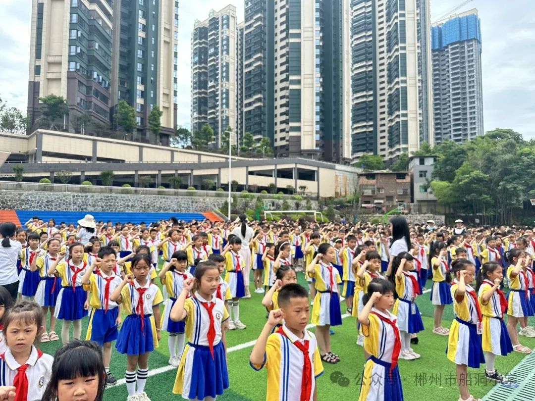 童心永向党,争做好队员——郴州市船洞小学2024年一年级新队员入队仪式 第18张