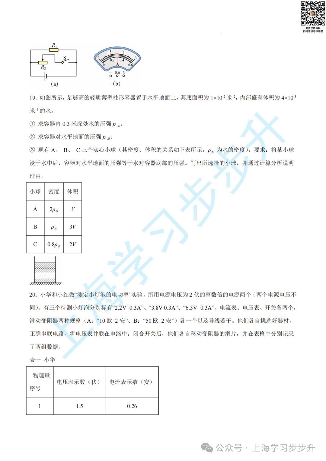 【重磅押题】2024上海中考综合测试模拟预测卷,含详解(物理/化学/跨学科) 第6张