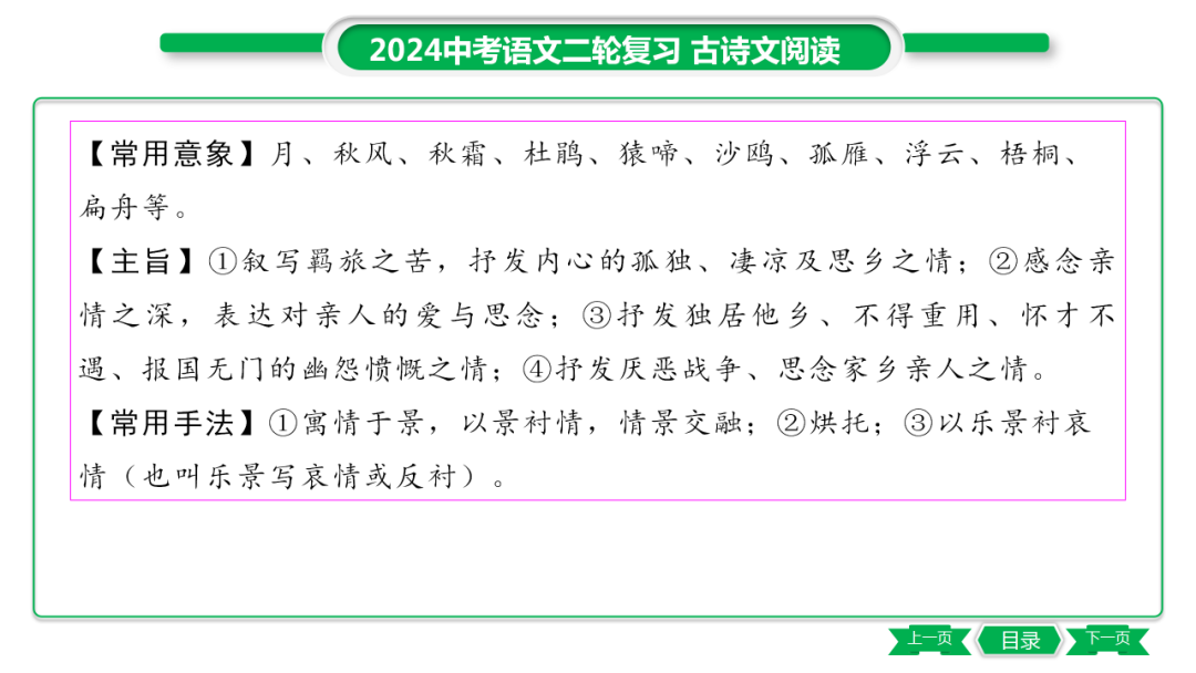 中考语文专题复习——课外古诗词主题分类及训练ppt 第10张