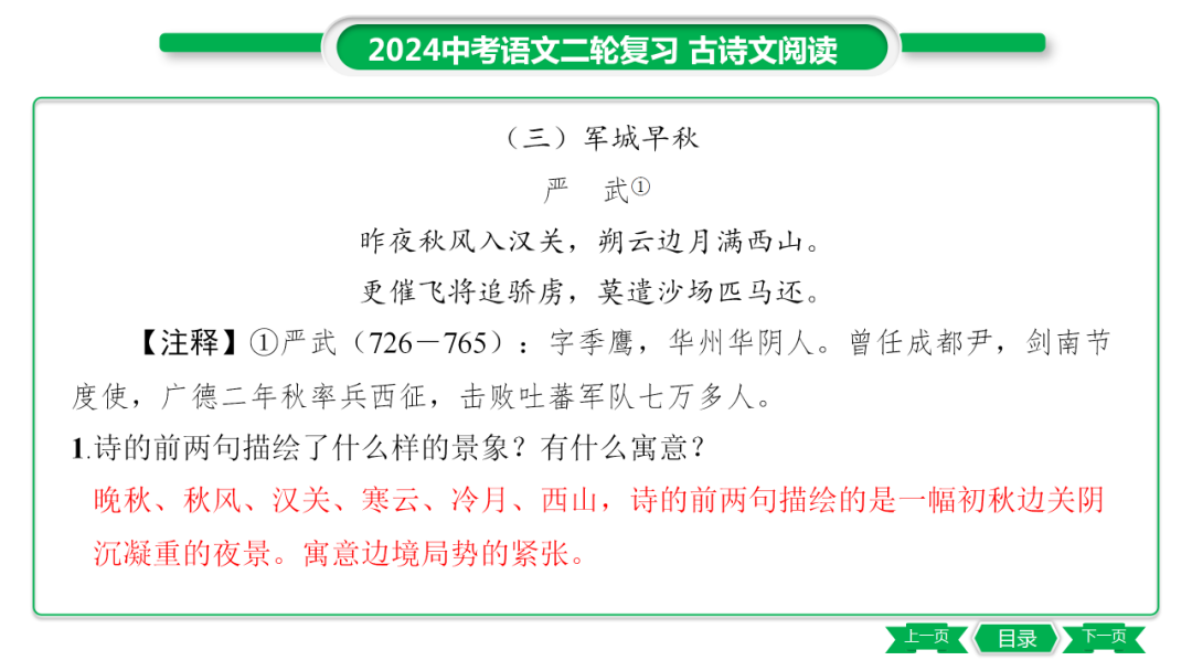 中考语文专题复习——课外古诗词主题分类及训练ppt 第61张