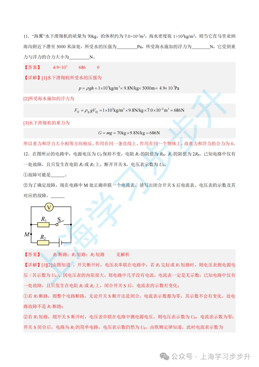 【重磅押题】2024上海中考综合测试模拟预测卷,含详解(物理/化学/跨学科) 第21张