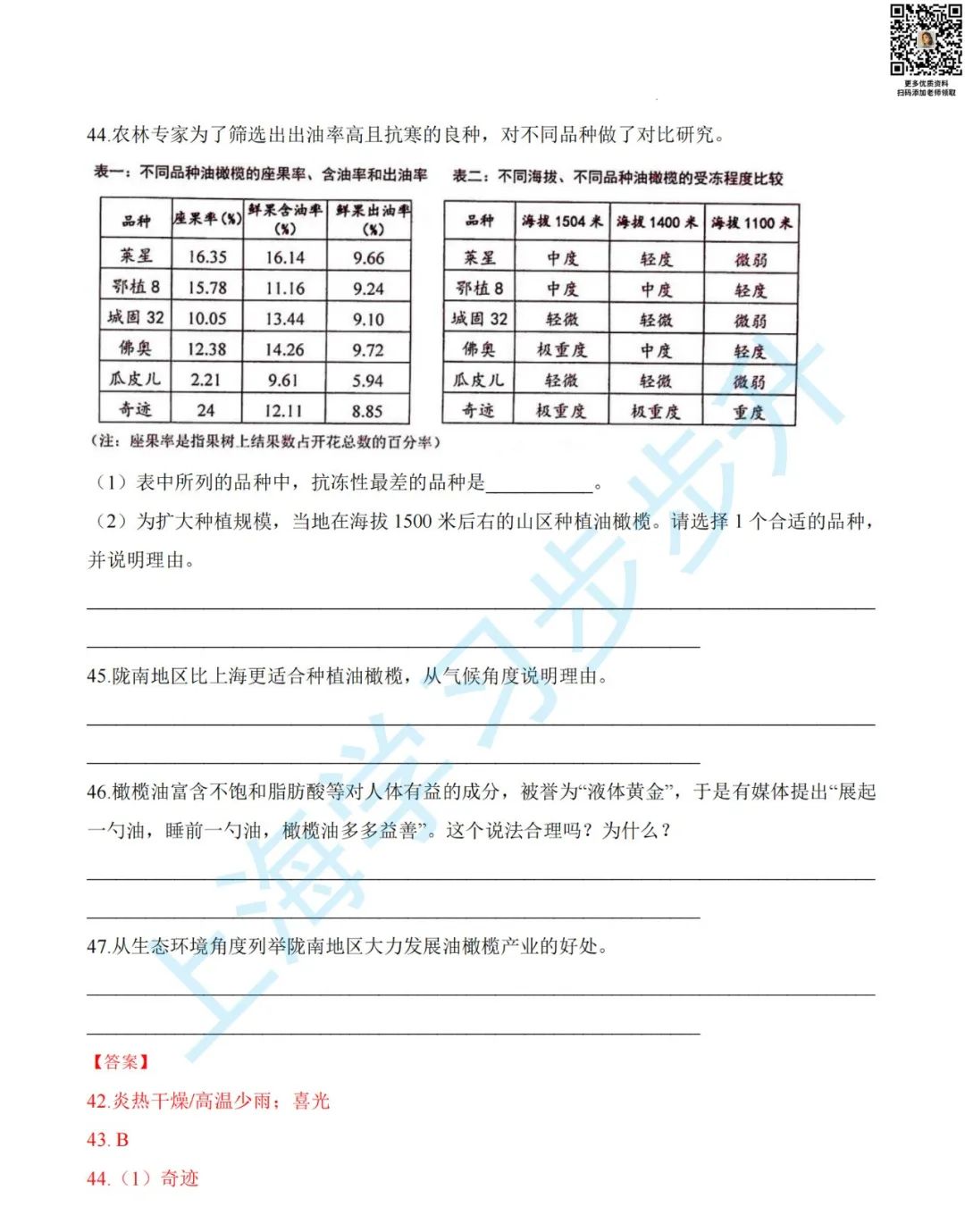 【重磅押题】2024上海中考综合测试模拟预测卷,含详解(物理/化学/跨学科) 第45张