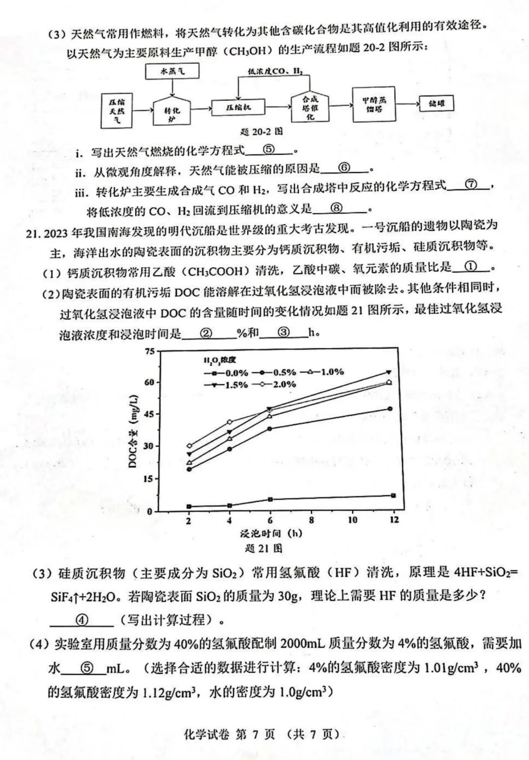 中考化学 | 2024年5月广东省佛山市二模测试卷含答案 第12张