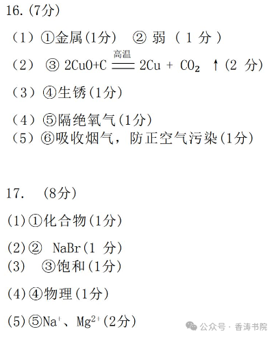 中考化学 | 2024年5月广东省佛山市二模测试卷含答案 第15张