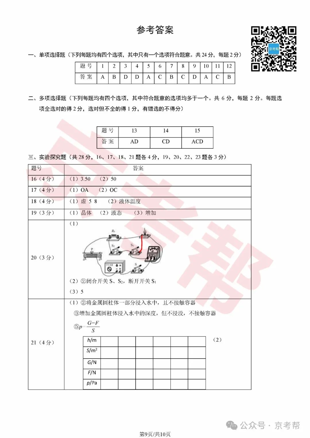 2024年丰台中考二模数学/英语/物理/道法试题+参考答案 | PDF下载版 第25张