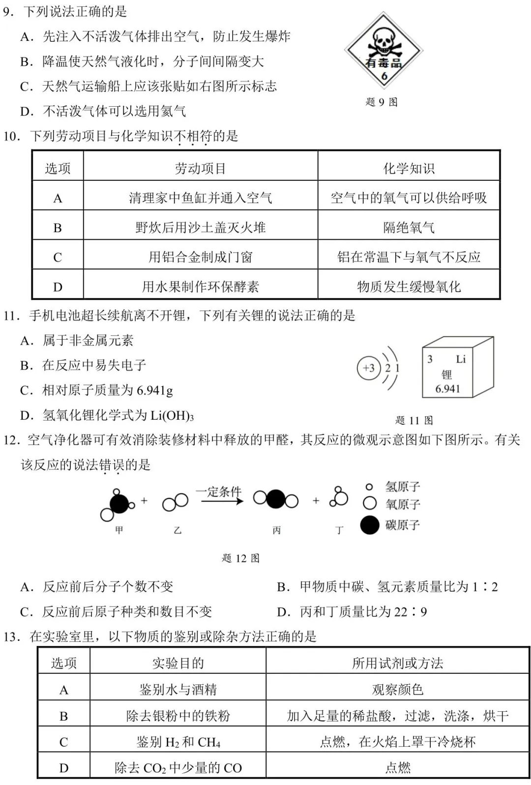 【提分捷径】2024广东中考化学选择题狂练(6月1日) 第4张