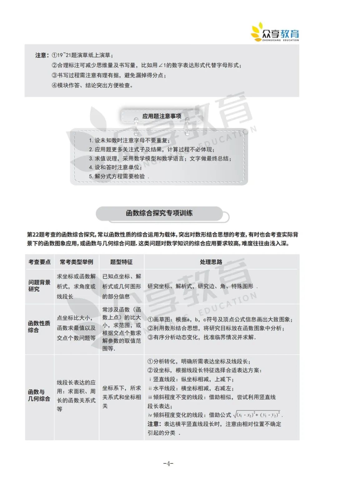 【中考冲刺秘籍NO.2】中考数学“解答题”实战技巧 第6张