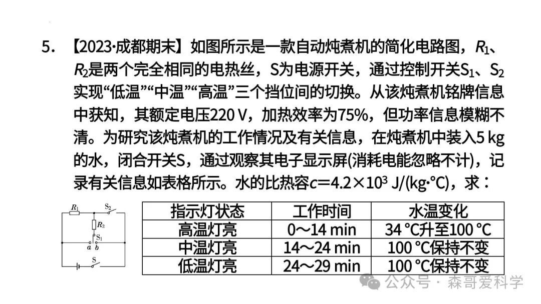 中考专题:以电热器为载体的综合计算(必考) 第17张