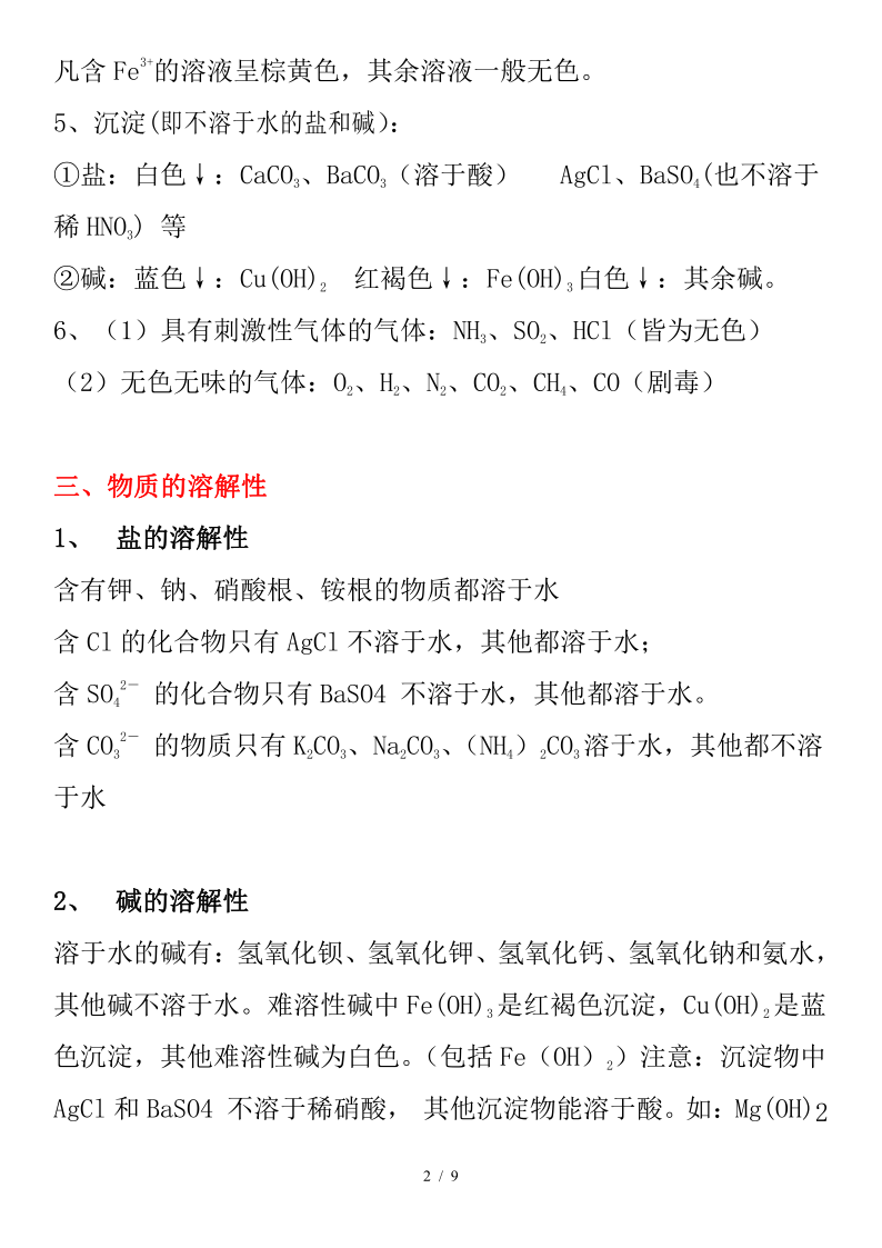 初中化学 | 2024中考化学重点、难点、考点集锦!(转给孩子) 第10张