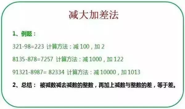 小学数学14个计算技巧:让孩子的计算能力爆表!考试做题速度快! 第3张