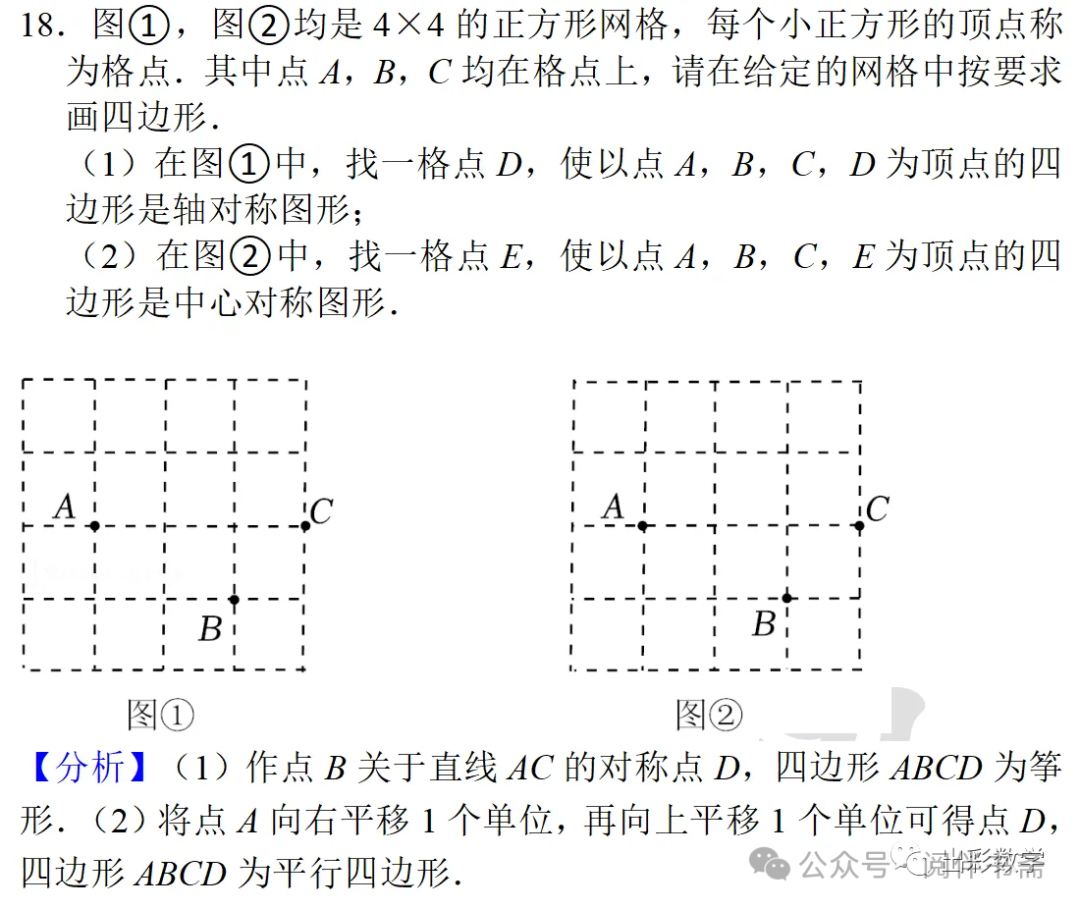 中考数学解题方法技巧——无刻度直尺作图题、网格作图 第10张