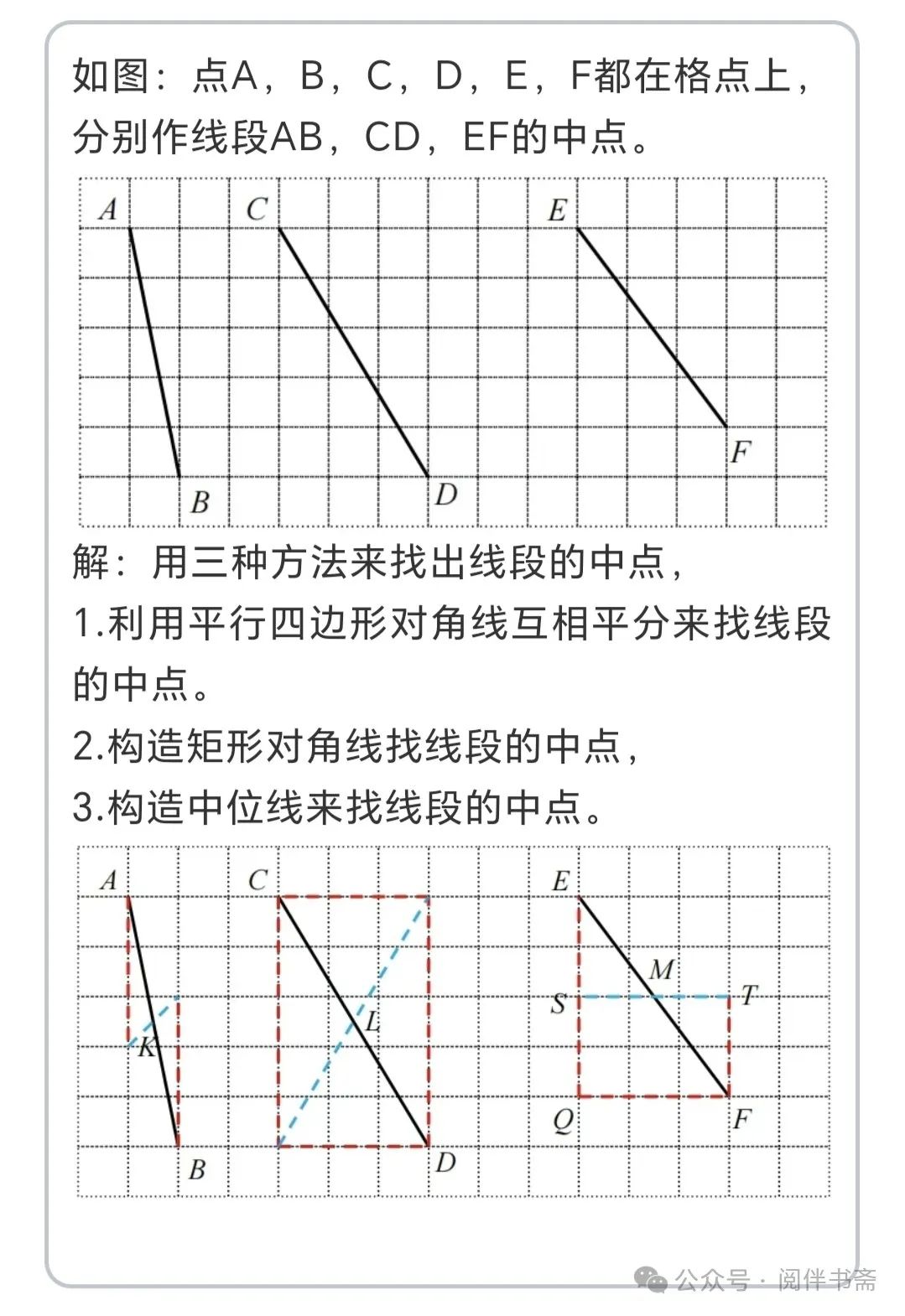 中考数学解题方法技巧——无刻度直尺作图题、网格作图 第3张