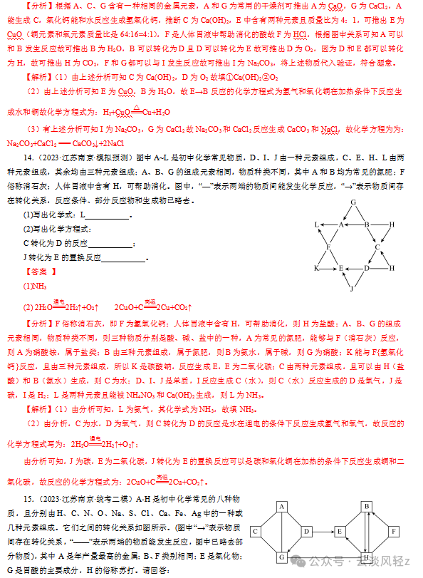 中考化学解题技巧5  物质的转化与推断 第19张