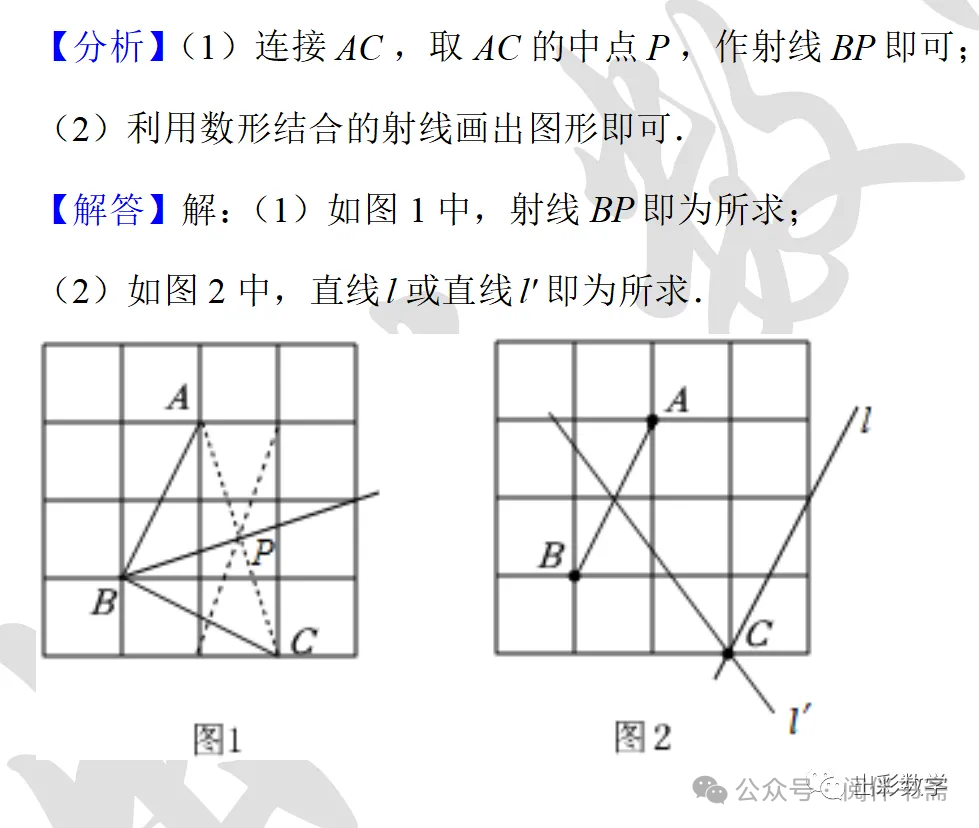 中考数学解题方法技巧——无刻度直尺作图题、网格作图 第5张