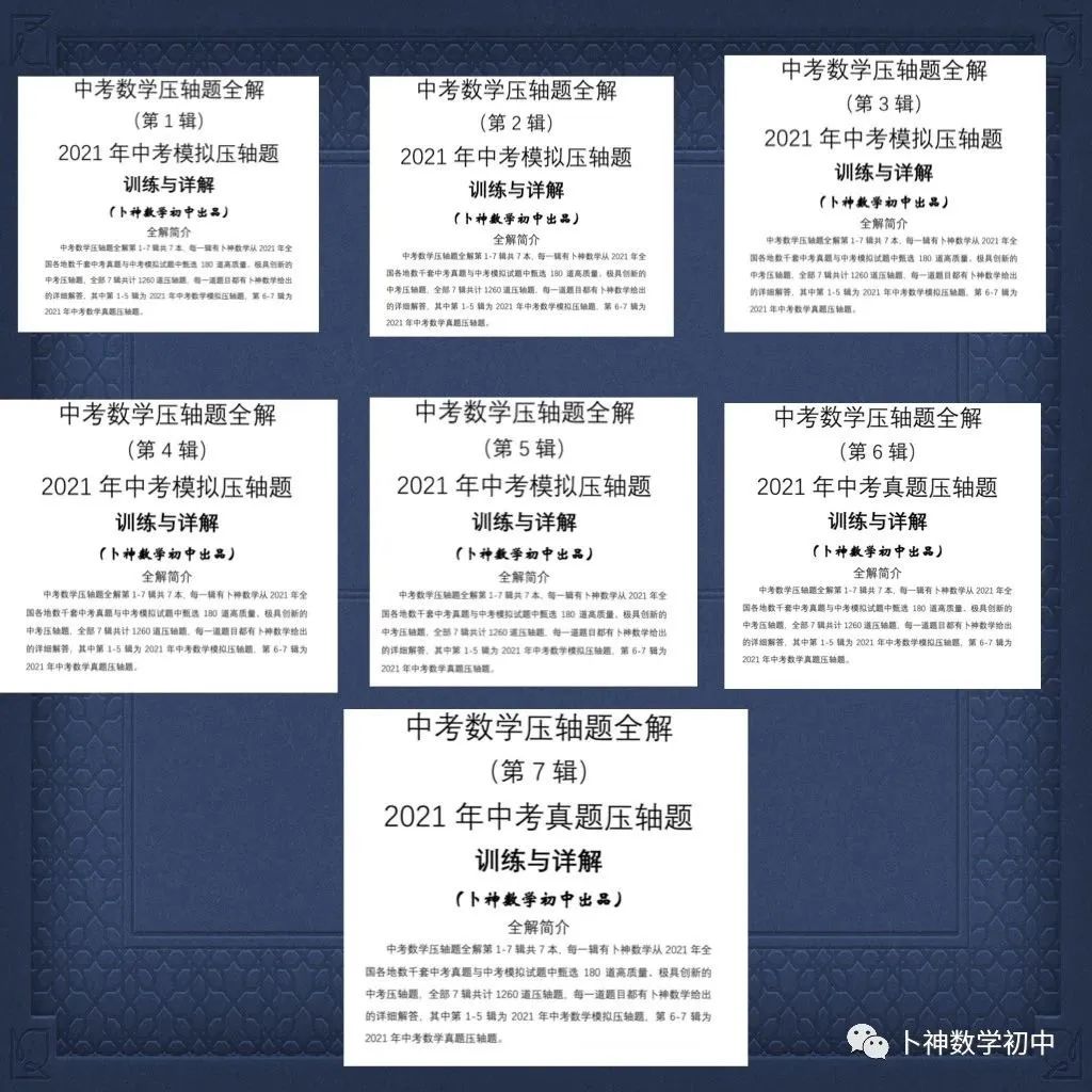 名师视角 大师眼光!《名校中考数学压轴题狂刷2024》2023年中考真题/模拟压轴题/7辑/ 第49张