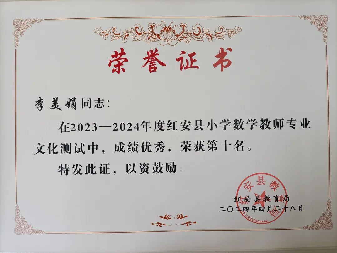 喜报丨红安县列宁小学教师喜获多项荣誉 第25张