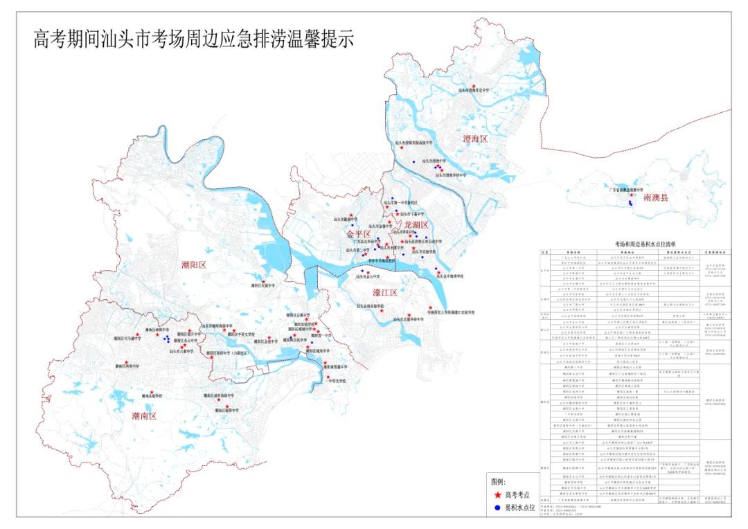 高考期间汕头市考场周边应急排涝温馨提示 第2张