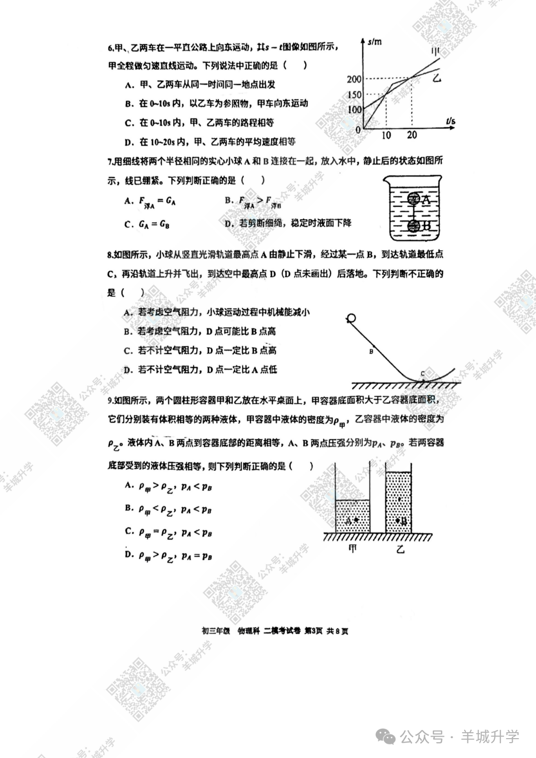 很难?2024多区中考二模试卷持续出炉!持续更新中! 第8张