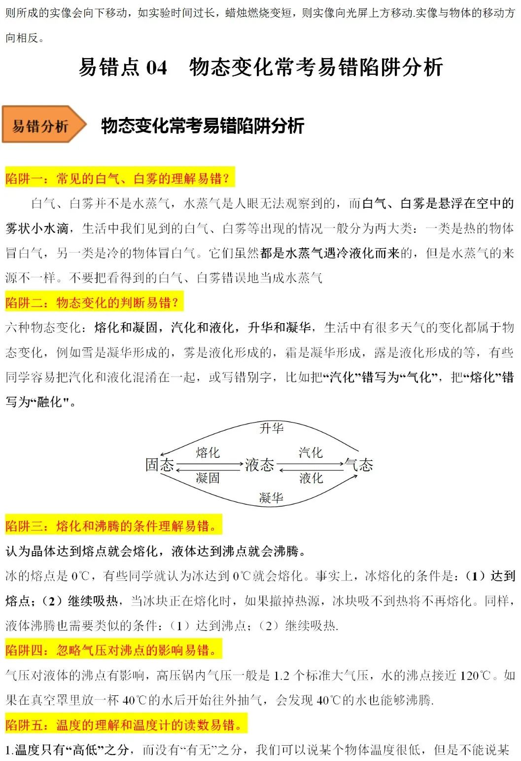 2024中考物理常考易错陷阱汇总 第4张