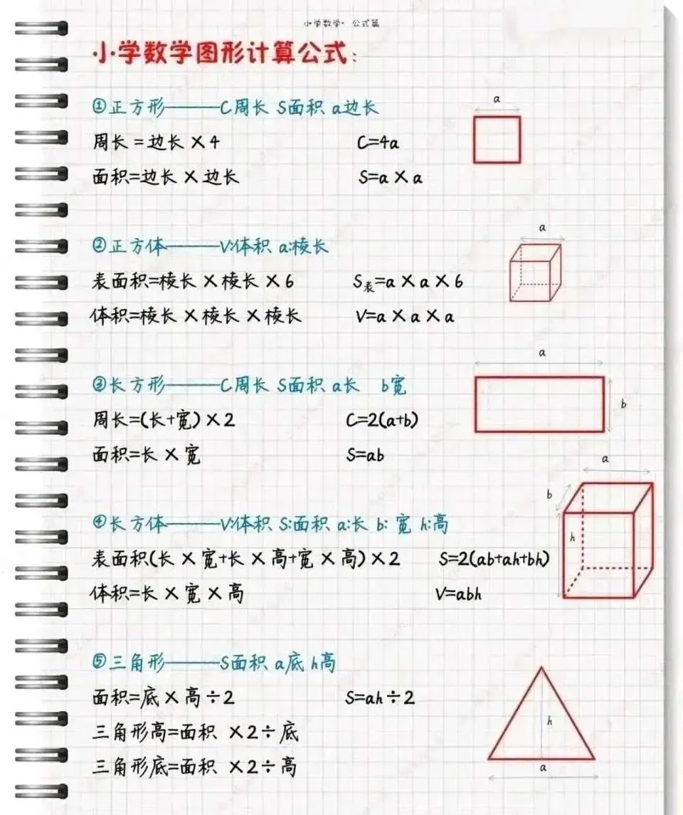 【可下载】小学数学成绩不好?知识点和公式速速收好! 第7张