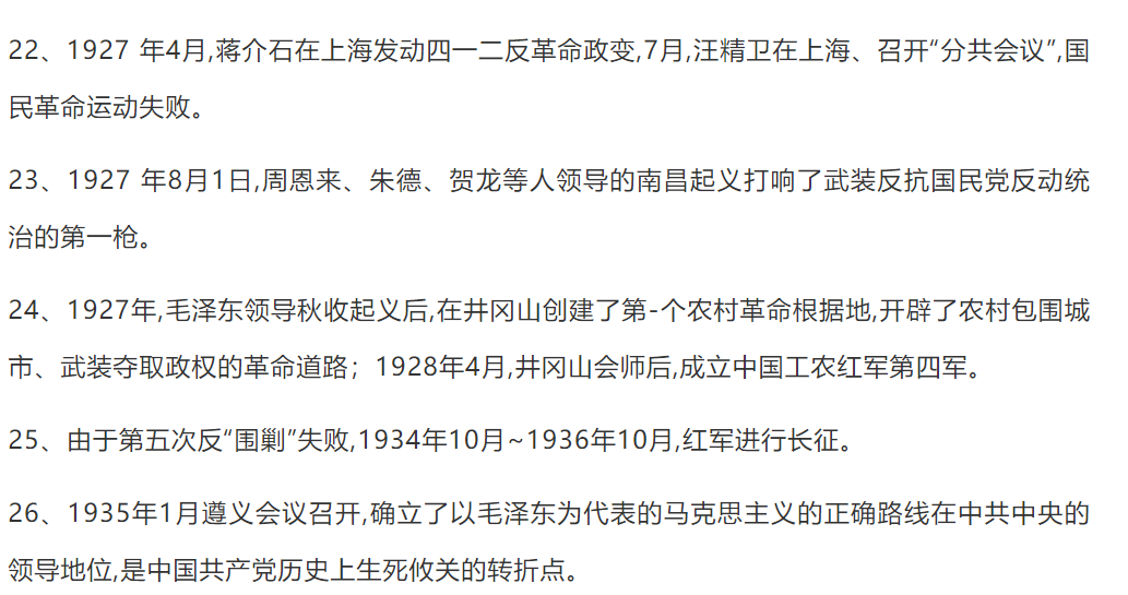 初中历史:中国近代史中考必背考点!考点看一看! 第7张