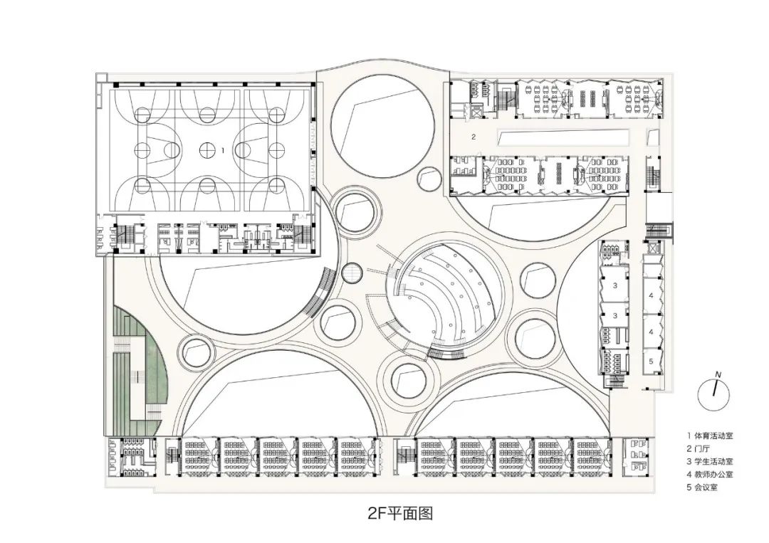 小学设计 | 示范样板:40班规模,半围合式校园布局,极简现代的立面 第21张