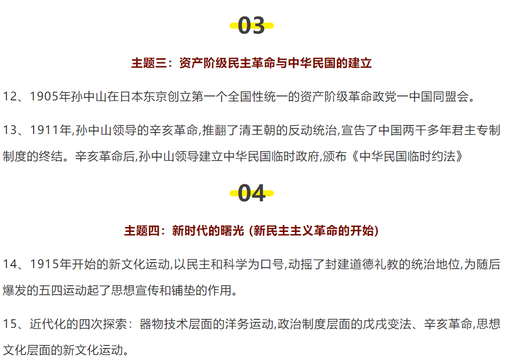 初中历史:中国近代史中考必背考点!考点看一看! 第5张