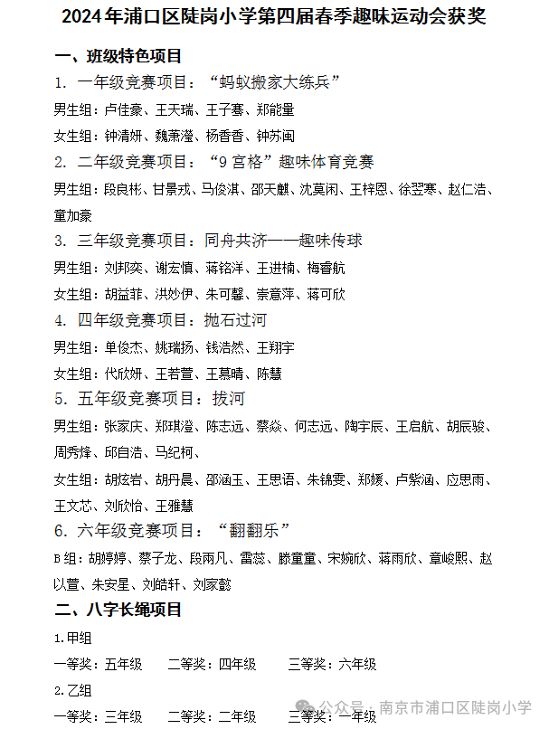 陡岗小学第四届春季趣味运动会颁奖仪式 第5张