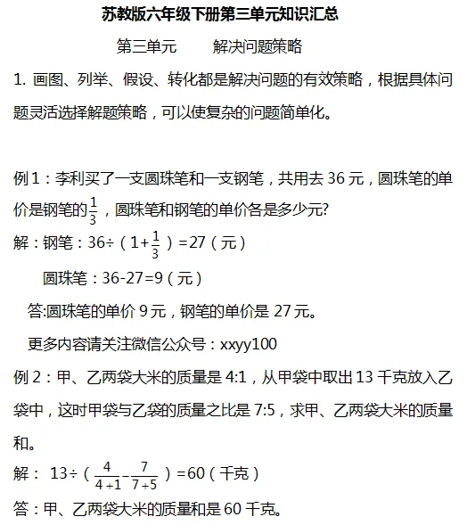 小学数学1-6年级下册个单元知识汇总,速速收藏! 第56张