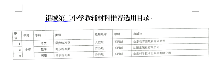 铝城第二小学2024春季教辅材料征订工作情况公示 第6张