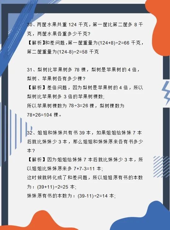 小学数学思维应用题100道!孩子掌握吃透了,成绩再差也能拿满分 第11张