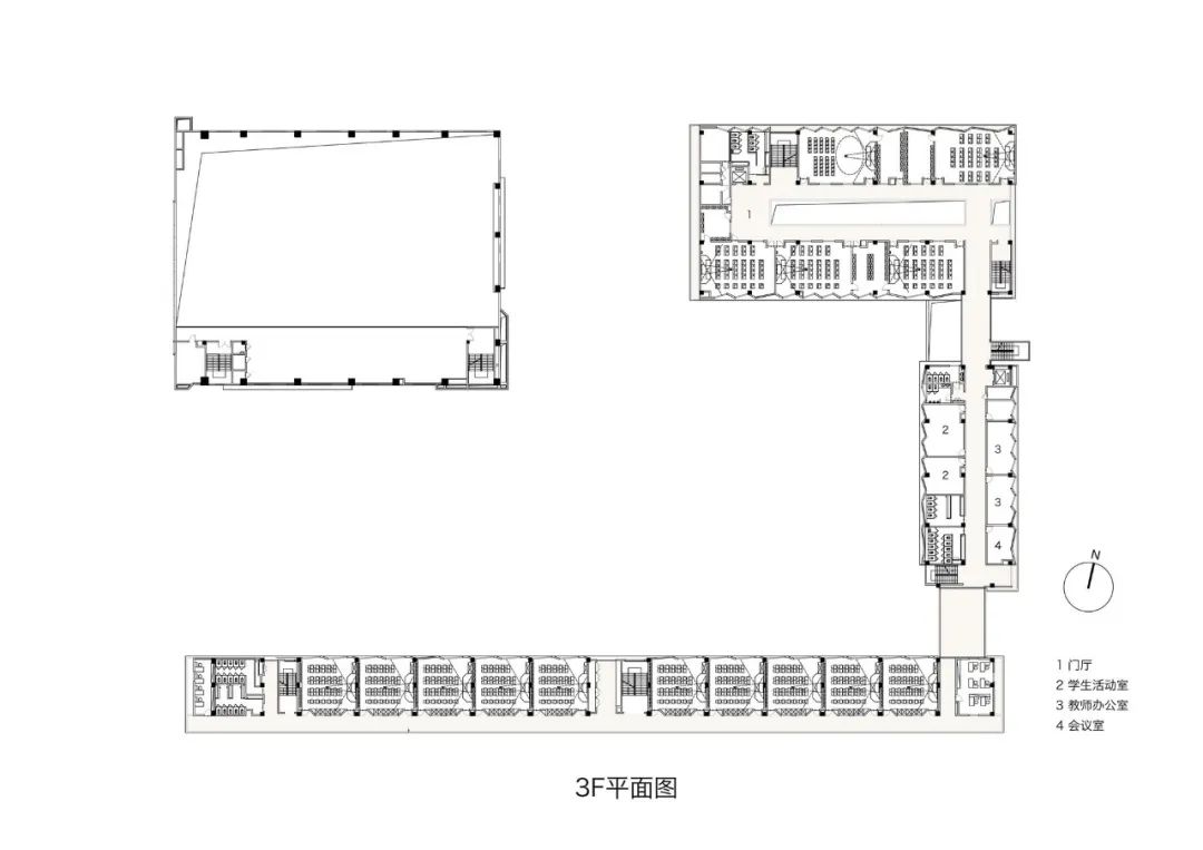 小学设计 | 示范样板:40班规模,半围合式校园布局,极简现代的立面 第22张