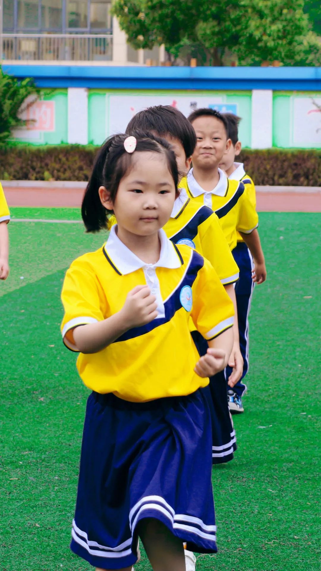 阳光大课间  韵律悦童心——阜南县第九小学开展一年级课间操比赛 第8张