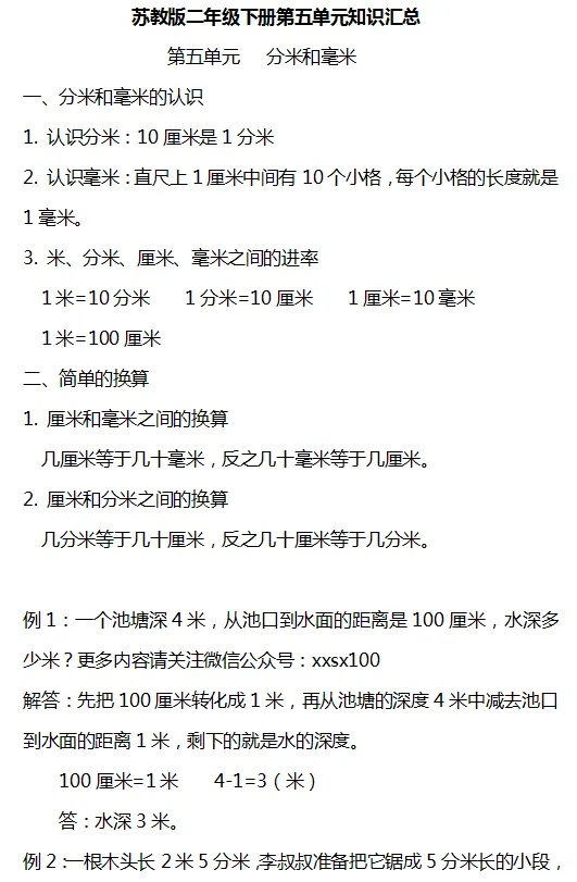 小学数学1-6年级下册个单元知识汇总,速速收藏! 第15张