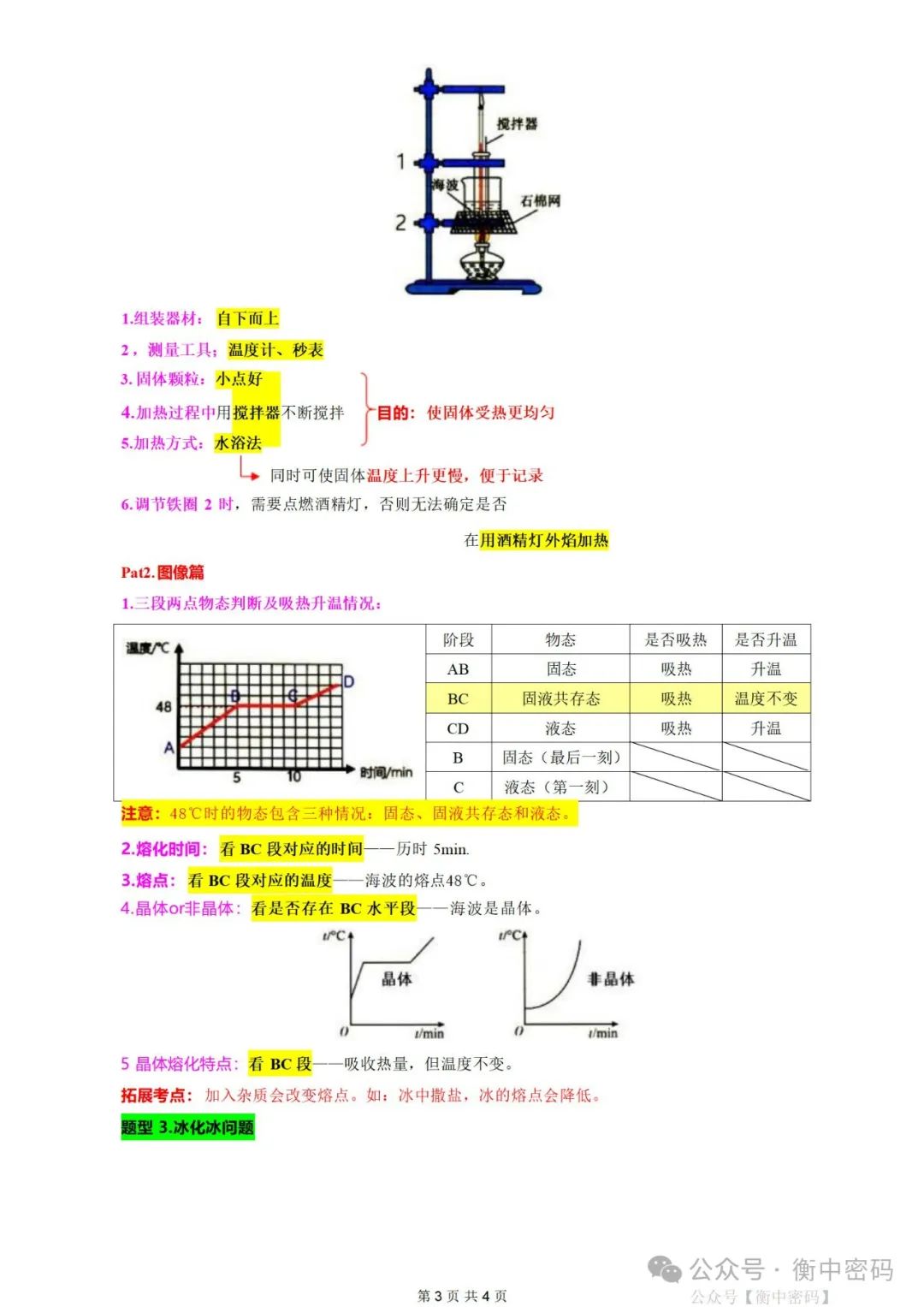 中考物理知识点-6.“物态变化综合”重难点突破及题型归类(一) 第3张