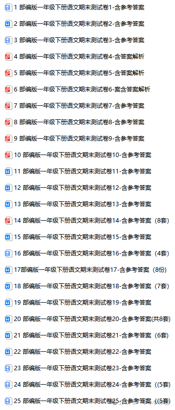 【期末试卷】2024部编版小学语文一年级下册期末质量检测卷(含答案)80套 |下载 第2张