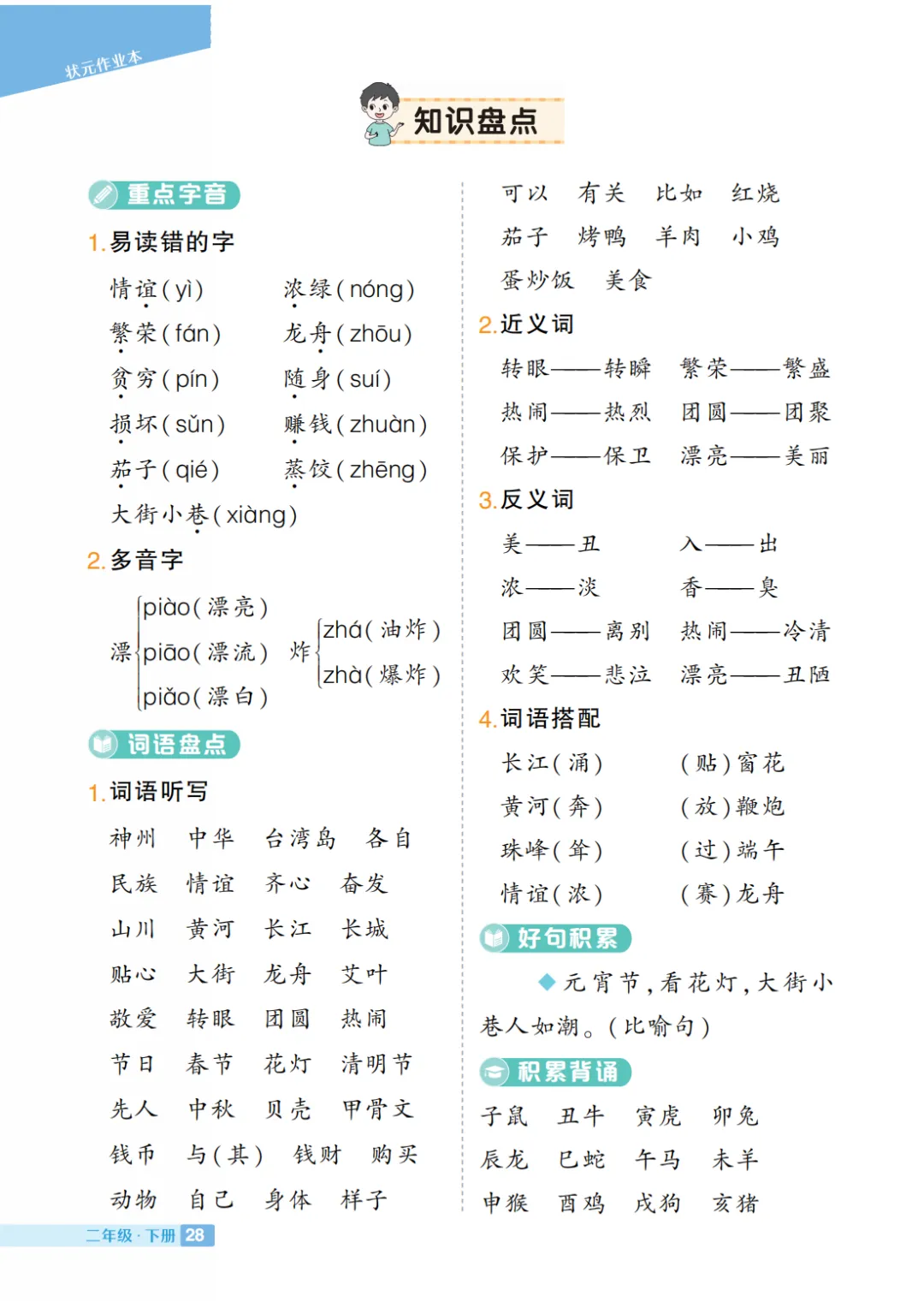 部编小学语文二年级下册:第1-8单元知识盘点 第16张