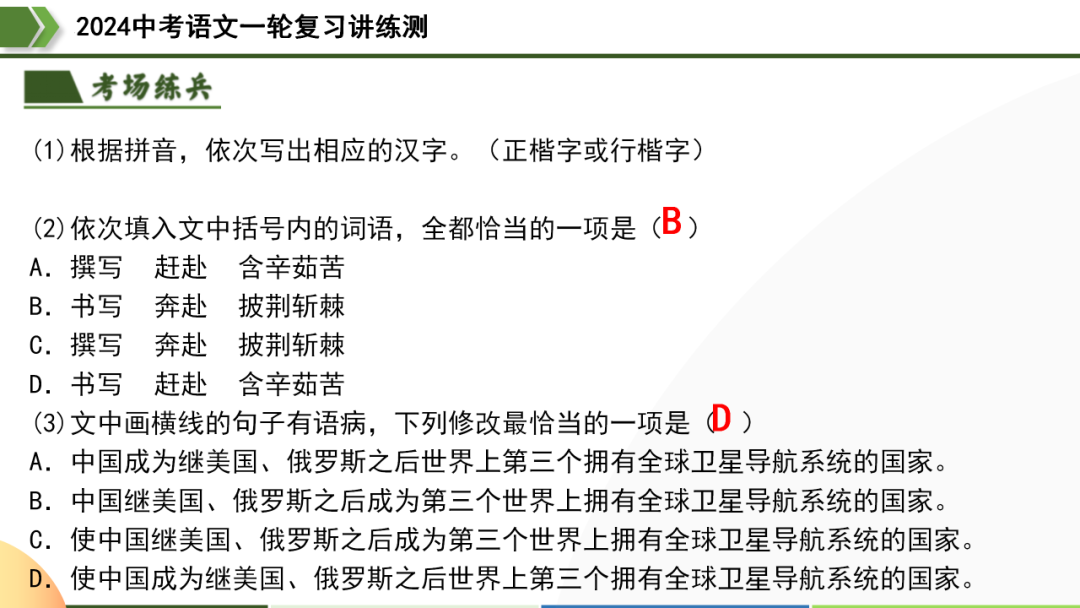 2024中考语文专题复习第2讲《词语的理解与运用》ppt 第42张