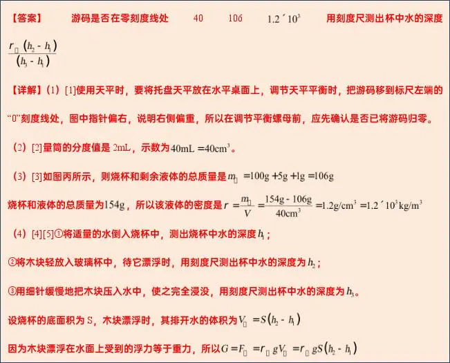 【中考物理】2024年中考物理考前20天终极冲刺攻略(倒计时15天)——质量与密度 第66张