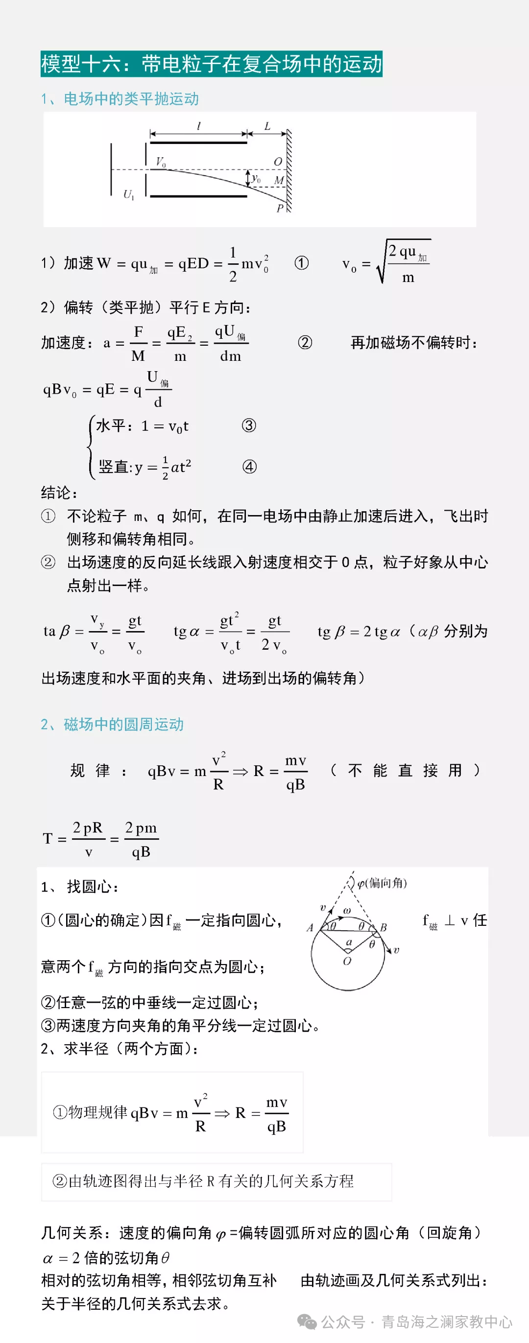 青岛海洋大学家教【高考物理 】16个物理常见题型一对一上门辅导陪读高中理科全科提高大学生家教 第23张