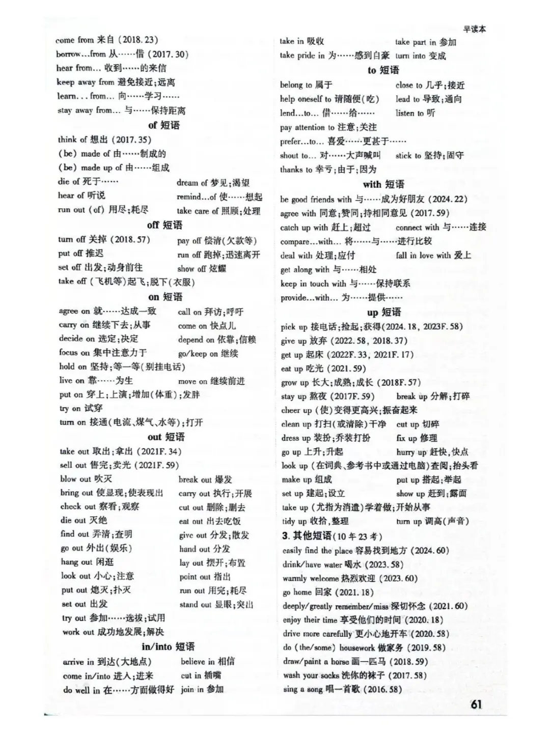 中考英语高频短语及附表单词汇总||| 第13张